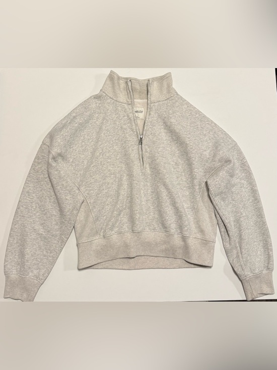 Abercrombie & Fitch Tops - Abercrombie & Fitch Light Heather Gray Half-Zip Pullover